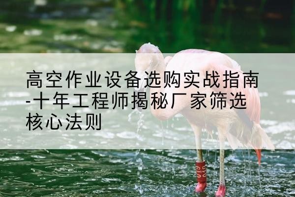 桥东剪叉式升降机厂家-高空作业设备选购实战指南-十年工程师揭秘厂家筛选核心法则