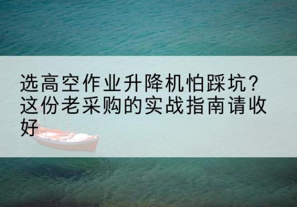 桥东高空作业升降机厂家推荐-选高空作业升降机怕踩坑？这份老采购的实战指南请收好